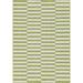 Unique Loom Striped Indoor/Outdoor Striped Rug Green/Ivory 7 1 x 10 Rectangle Geometric Contemporary Perfect For Patio Deck Garage Entryway