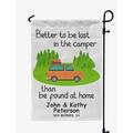 Printtoo White Better To Be Lost In The Camper Than Be Found At Home Family Camping Car Personalized Camping Flags For Campers Double Sided CampsiteFlagOutdoor GardenFlags