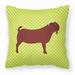 Kalahari Red Goat Green Fabric Decorative Pillow