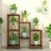 Plant Stands for Indoor Plants Wood Outdoor Tiered Plant Shelf for Multiple Plants 3 Tire 7 Potted Ladder Plant Holder Table Plant Pot Stand for Window Garden Balcony Living Room
