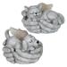 Exhart 8056456 5 in. Plastic & Resin Cat or Dog Pet Solar Statue Gray - Pack of 4