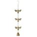 Diva At Home Set of 4 Patina Gold Inspired Bee with Bell Wind Chimes 25