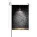 PKQWTM Dark Wall With Lamp Above Yard Decor Home Garden Flag Size 12x18 Inches