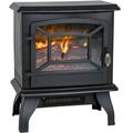FDW Electric Fireplace Heater Stove Portable Space Heater Freestanding Fireplace for Home Office with Realistic Log Flame Effect 1500W CSA Approved Safety 20 Wx17 Hx10 D Black