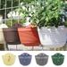 SPRING PARK Wall and Railing Hanging Planters with S Hooks Plastic Pots Indoor and Outdoor Half Round Plant Holders for Fence Balcony or Rails Display Herb Gardens