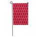 LADDKE Trellis Corporate Red and White Wide Moroccan Pattern Abstract Antique Garden Flag Decorative Flag House Banner 12x18 inch