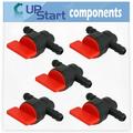 5-Pack 698183 Fuel Shut Off Valve Replacement for Prime Line 7-02324 - Compatible with 494768 Fuel Cut Off Shut Off Valve