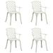 Festnight Patio Chairs 4 pcs Cast Aluminum White