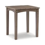 Signature Design by Ashley Casual Emmeline Outdoor HDPE Patio End Table Brown