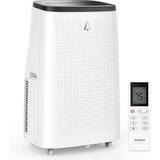 Portable Air Conditioner 14 000 BTU 3-IN-1 Quiet AC Unit with Remote Control Built-in Dehumidifier Fan Auto Sleep Modes Cools Room up to 750 sq. ft Exhaust Hose & Window Kit 24H Timer