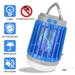 VONTER Solar Insect Killer Lamp Waterproof Mosquito Killer and Insect Zapper Trap Solar charging built-in battery emergency flash lamp + outdoor lighting for indoor and outdoor use - Blue