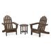 POLYWOOD Classic Adirondack 3-Piece Set in Mahogany