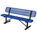 CLEARANCE! 6 ft. Patio Outdoor Bench Garden Bench with Armrests Steel Metal Bench for Outdoors Lawn Yard Porch Lake Shore