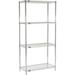 Nexel 5 Tier Chrome Wire Shelving Starter Unit 48 W x 18 D x 86 H