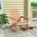 GARDEN Modern Plastic Outdoor Rocking Chair for Patio Porch Teak