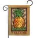 Ornament Collection Welcome Elegant Pineapple Food Fruit 13 x 18.5 in. Double-Sided Decorative Vertical Garden Flags for House Decoration Banner Yard Gift