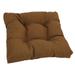 Blazing Needles 19 in. Squared Solid Spun Polyester Tufted Dining Chair Cushion Mocha