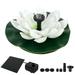 JTWEEN Solar Water Fountains Outdoor 2pcs Solar Lotus Pump Outdoor Lotus Solar Fountain Pump Artificial Free Standing Floating Birdbath Solar Water Pump with 4 Nozzles