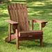 Teal Island Designs Fletcher Dark Wood Outdoor Reclining Adirondack Chair