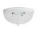 Elegant Designs Elipse Crystal 13 Metal 2 Light Bowl Shaped Ceiling Flush Mount Fixture White