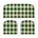 RSH DÃ©cor Indoor Outdoor 3 Piece Foam Wicker Loveseat and Chair Seat Cushion Set Standard Green Buffalo Plaid