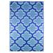 Northlight 4 x 6 Blue Quatrefoil Rectangular Outdoor Area Rug