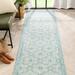 Well Woven 3 x 10 Light Blue Trellis Outdoor Rug