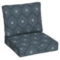 Better Homes & Gardens 42 x 24 Blue Medallion Rectangle Outdoor 2-Piece Deep Seat Cushion