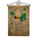 St Pats Hat Garden Flag Set Patrick 13 X18.5 Double-Sided Yard Banner