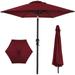 Best Choice Products 10ft Outdoor Steel Market Patio Umbrella w/ Crank Tilt Push Button 6 Ribs - Burgundy