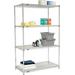 Nexel 24487AZ Poly-Z-Brite Quick Adjust Wire Shelving Clear Epoxy - 48 x 24 x 74 in.