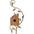 Okwish Metal Bird House Birdhouse Garden Stakes Easy To Assemble Resting Place For Birds