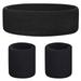 Favofit Headband/Wristbands for Women Men Girls Boys for Gym Workout & Yoga 3 Piece Set Super Comfy Sports Sweatbands for Football Baseball Basketball Soccer Tennis Sweat Out of Your Eyes & Wrists