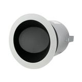 Lightolier C4P20LBKW Recessed Downlight Calculite 4 Lensed Wall Washer Specular Black White Flange