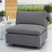 Modway Commix SunbrellaÂ® Outdoor Patio Armless Chair in Gray