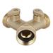 Ymiko Garden Hose Splitter Garden Hose Splitter 2Way AllBrass Heavy Duty Simple Operation Outlet Splitter For NPT 3/4 Garden Hose Brass Hose Y Splitter