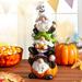 Travelwant Halloween Gnome Statue Funny Halloween Gnome Decoration Three Stacked Gnomes for Halloween Home Decoration Outdoor Garden Patio Decoration