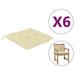 Anself 6 Piece Chair Cushions with Fabric Comfortable Seat Pad for Patio Dining Chair Garden Chair Rocking Chair 19.7 x 19.7 x 2.8 Inches (L x W x T)