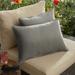 Set of 2 13 x 20 Charcoal Gray Canvas Solid Sunbrella Outdoor Lumbar Pillows