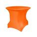 Ultimate Textile (10 Pack) Round Fitted Stretch Spandex Table Cover - for 30 and 36-Inch Round Tables Neon Orange