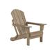 Westin Outdoor Patio Folding Adirondack Chair HDPE Plastic Weathered Wood