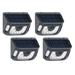 Westinghouse 10-600 Lumen Solar Motion Sensor Lights Wireless Outdoor Solar Security Lights for Garden Patio Fence & Deck (4 Pack Black Finish)