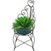 Sunnydaze Indoor/Outdoor Metal Sweethearts Chair Planter Stand - 25.25 H