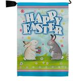 Happy Easter Bunnies Lovely Egg Garden Flag Set 13 X18.5 Double-Sided Yard Banner
