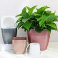 Dream Lifestyle Self-Watering Planter Imitation Metal Automatic-Watering Planter Flower Lazy Flowerpot Pot Square-Plant-Pot for All Plants Succulents Herb African Violets Flowers 1PC