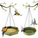 Hanging Bird Bath - Bird Feeder 2 in 1 Platform Bird Bath & Feeder Tray Bird Baths for Outdoors
