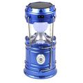 NUOLUX Collapsible and Portable Multifunctional Camping Lantern Outdoor Rechargeable Solar Tent Lanterns Lamp with Handle Led Flashlights for Camping Hiking Power Outages Emergency (Blue)