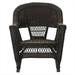 Jeco 3pc Rocker Wicker Chair Set With Red Cushion-Finish:Espresso