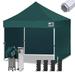 Eurmax Premium 10x10 Ft Ez Pop up Canopy Tent with Removable Sidewalls Bonus Wheeled Bag (Forest Green)