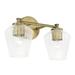 2 Light Bath Vanity-Aged Brass Finish Capital Lighting 141421Ad-507